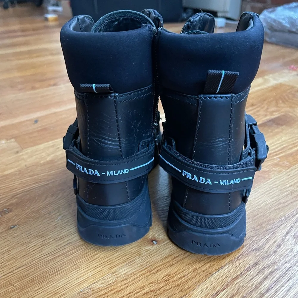 prada black combat boots - Picture 3 of 6